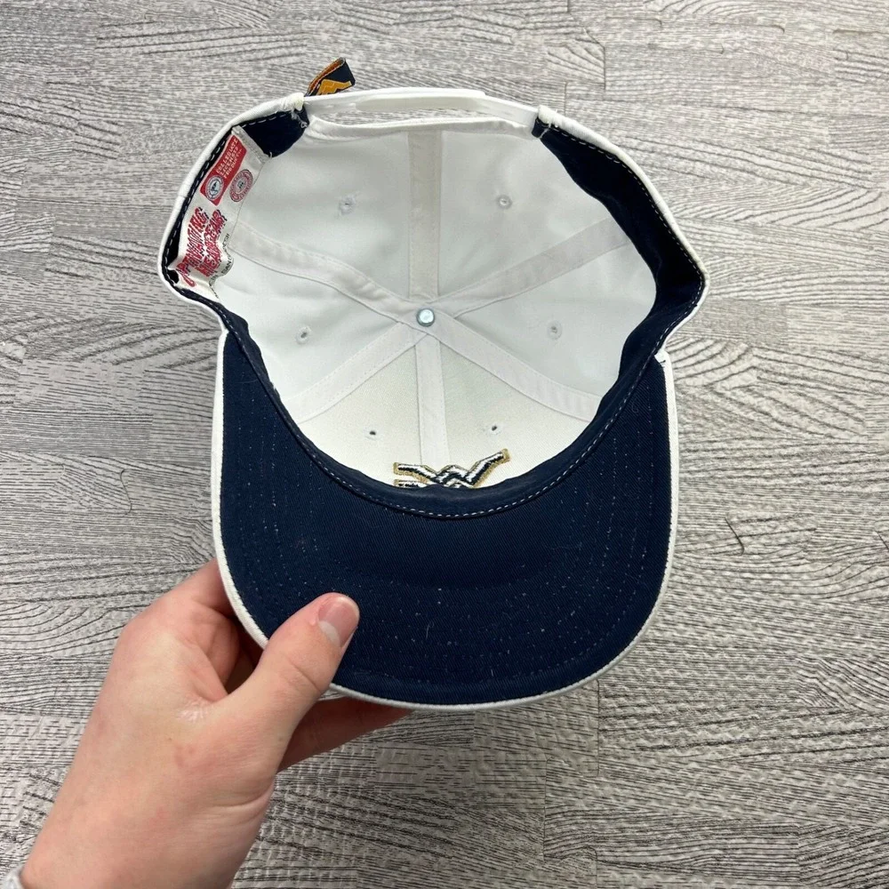 Vintage West Virginia Hat Cap Snap Back Adjustable White Mountaineer University